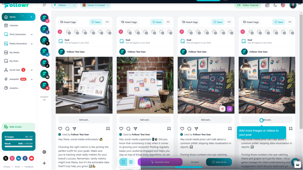Créer des posts avec Followr