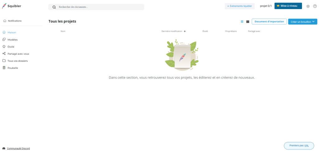 Plan de travail de squibler.io