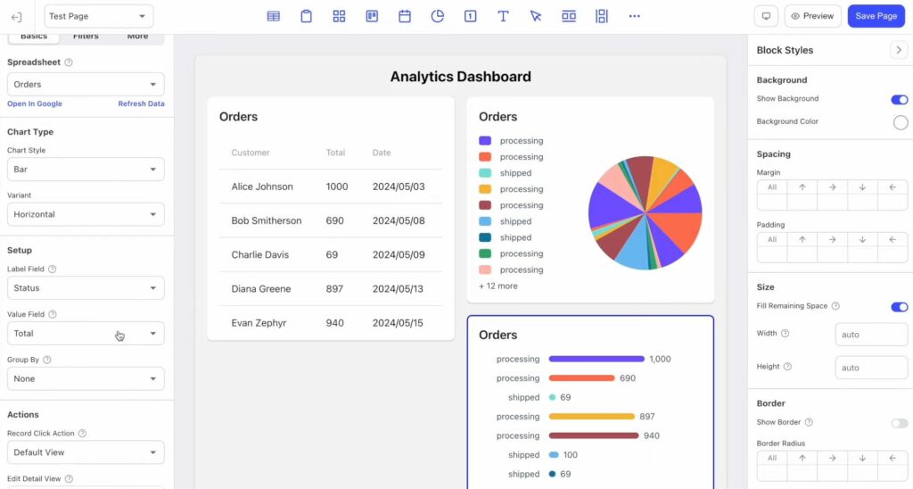 application crée avec frontly