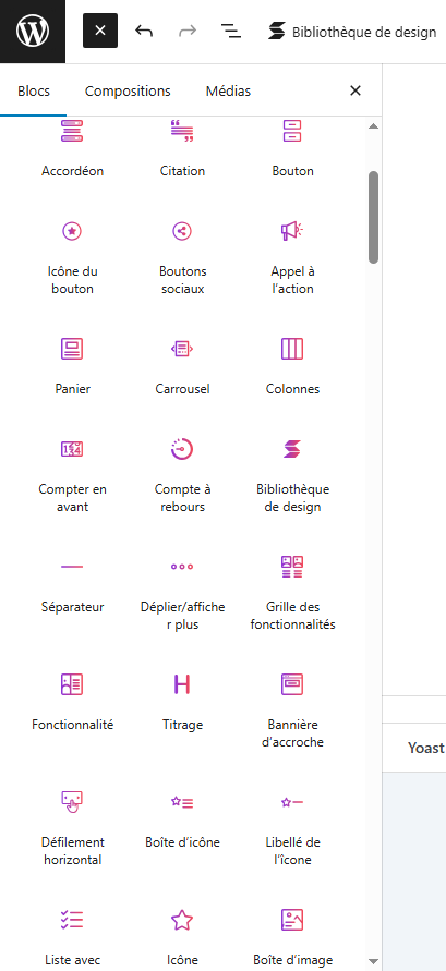 Les blocs de Stackable