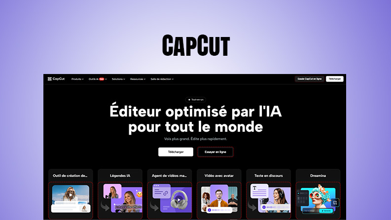 Avis CapCut : éditeur vidéo gratuit compatible mobile, web, navigateurs