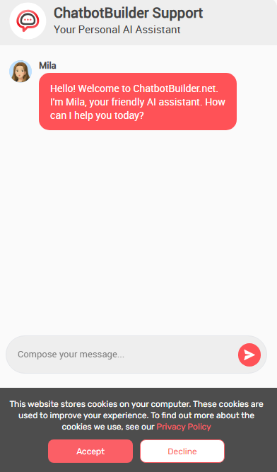 Chatbot builder pour créer des agents IA chatbot