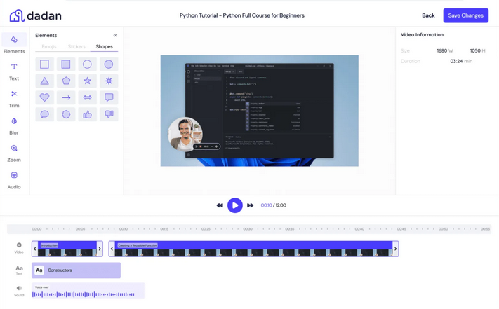 édition des vidéos avec Dadan.io